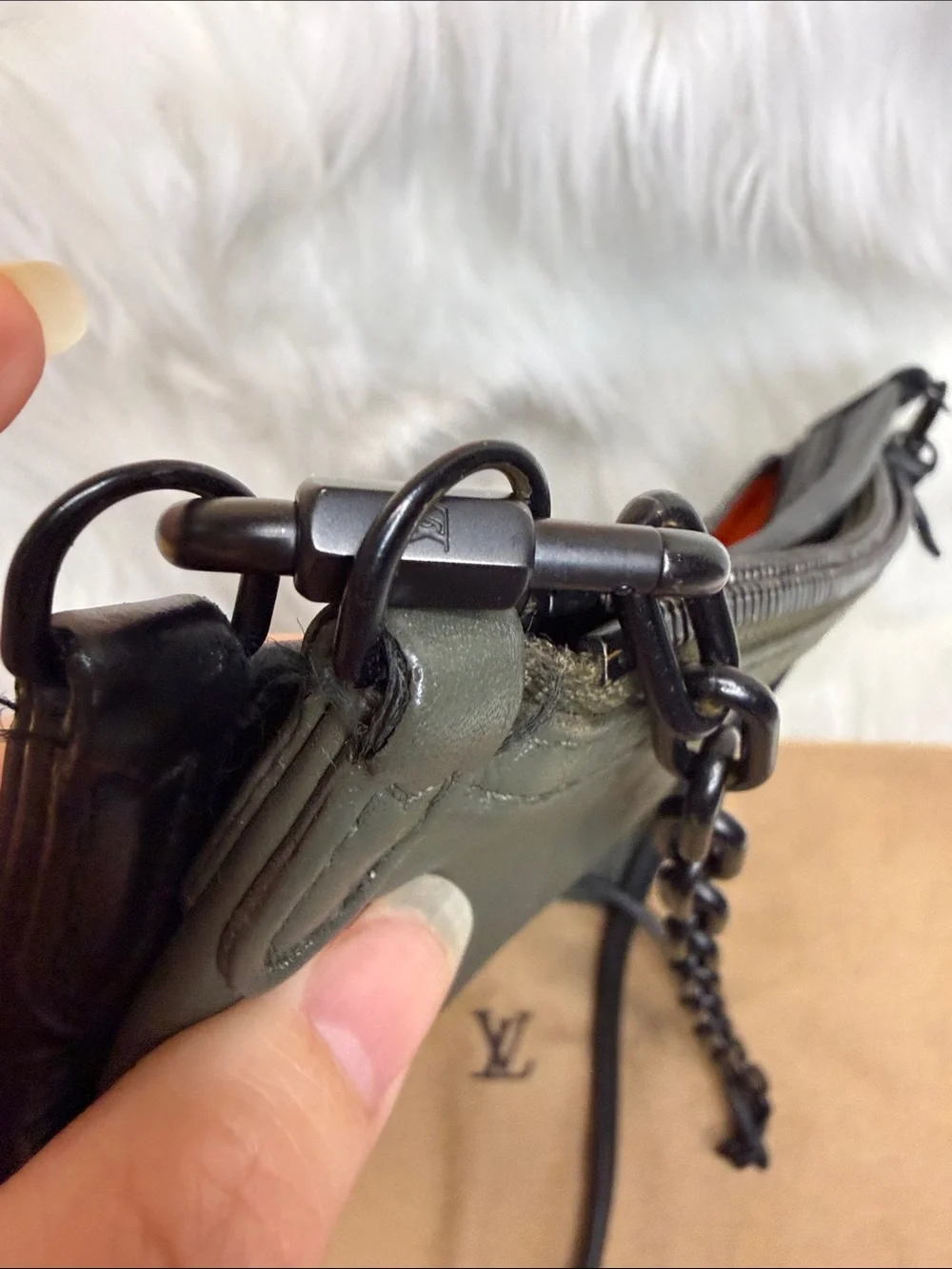 Louis Vuitton Double Flat Messenger Bag.